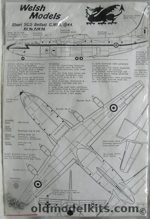 Welsh 1/144 Shhort SC-5 Belfast C.Mk1 - RAF - Bagged, PJW46 plastic model kit